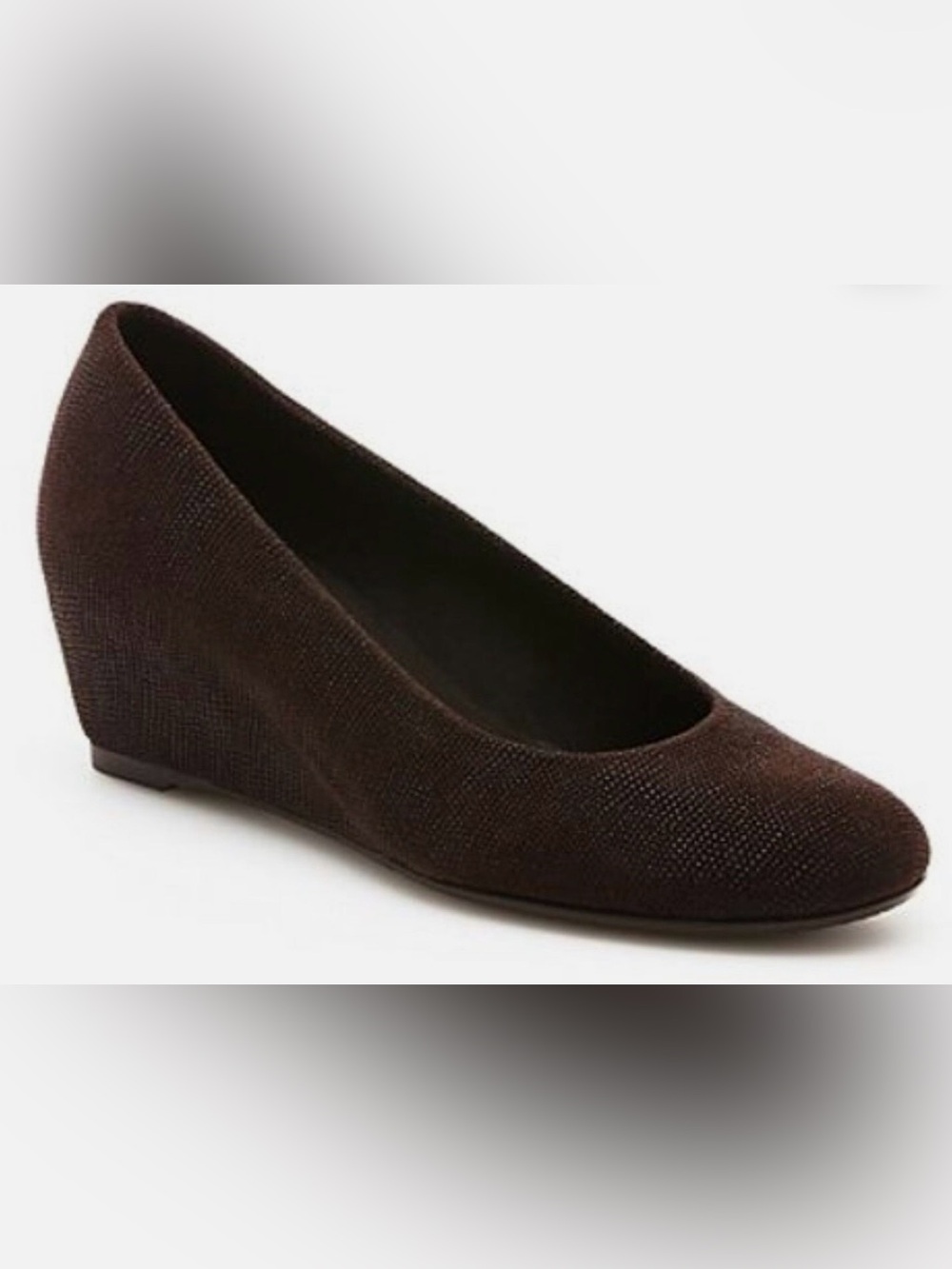 Stuart Weitzman  Logo Sojourn Wedge Pump Size 7.5
